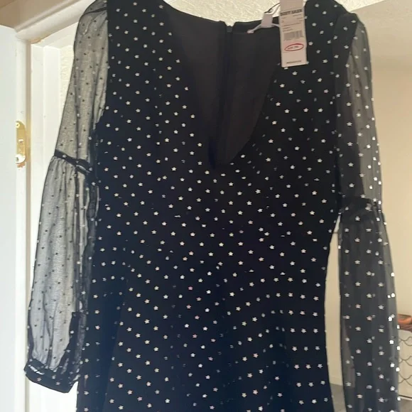 Super cute black and silver star dress. New with tags! Size 2 - Picture 5 of 5